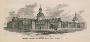 Proponowany targ martwego mięsa i drobiu, West Smithfield autorstwa English School