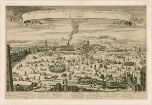 Perspektywa zamarzniętej Tamizy, wzięta ze schodów Świątyni 20 stycznia 171516 r. autorstwa English School