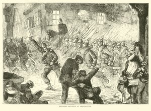 Natarcie pruskie pod Gravelotte, sierpień 1870 autorstwa English School