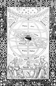 System Ptolemeusza, ilustracja z Nauki i literatury średniowiecza i renesansu, napisana i rytowana przez Paula Lacroix, 1878 autorstwa English School