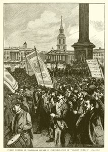 Spotkanie publiczne na Trafalgar Square z okazji Krwawej Niedzieli autorstwa English School
