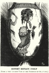 Punch cartoon: Historia się powtarza (grawerunek) autorstwa English School
