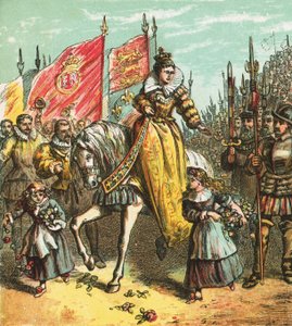 Wstąpienie królowej Elżbiety autorstwa English School