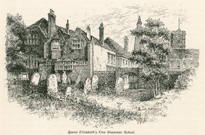 Bezpłatne Gimnazjum Królowej Elżbiety, St Saviours, Southwark autorstwa English School