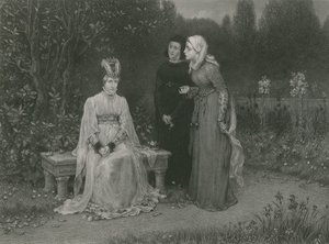 Królowa Izabela i jej damy, król Ryszard II autorstwa English School