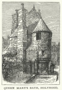 Łaźnia Królowej Marii, Holyrood (grafika) autorstwa English School