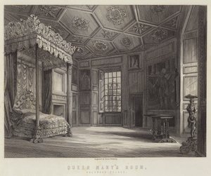 Pokój Królowej Marii, Pałac Holyrood (rycina) autorstwa English School