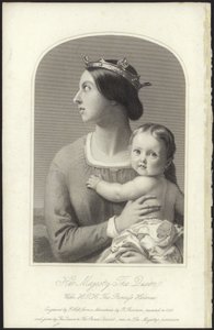 Królowa Wiktoria i Księżniczka Helena autorstwa English School