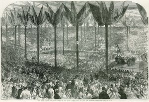Królowa Wiktoria kładzie pierwszy kamień w Royal Albert Hall autorstwa English School