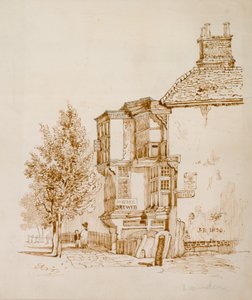 Queens Head, Islington (atrament na papierze) autorstwa English School