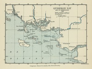 Zatoka Quiberon i jej podejścia (kolorowa litografia) autorstwa English School