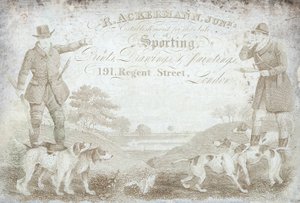 R Ackermann, Junior, 191 Regent Street, karta handlowa autorstwa English School