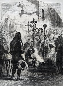 Recepcja Jakuba II w Dublinie, opublikowana w „Ilustrowanej Historii Anglii Cassella, tom IV”, 1874 autorstwa English School