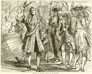 Przyjęcie króla Jakuba II w Kinsale autorstwa English School