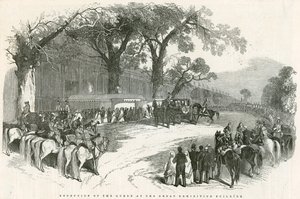 Przyjęcie królowej w gmachu Wielkiej Wystawy, Wielka Wystawa, 1851 autorstwa English School