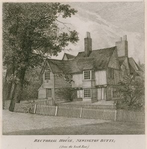 Rector House w Newington Butts, Southwark, Londyn, od południowego wschodu autorstwa English School