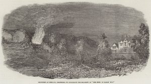 Radowanie się w Henllys, Beaumaris, aby uczcić większość „Spadkobiercy Baron Hill” (rycina) autorstwa English School