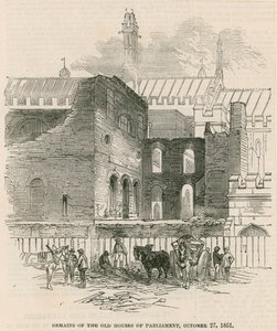 Pozostałości dawnych gmachów parlamentu, 27 października 1851 r. autorstwa English School