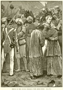 Ratowanie brytyjskich więźniów z Akbar Khan autorstwa English School