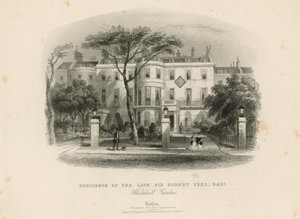 Rezydencja zmarłego Sir Roberta Peela autorstwa English School