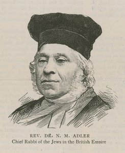Wielebny Dr N M Adler, Naczelny Rabin Żydów Imperium Brytyjskiego autorstwa English School