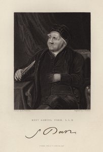 Wielebny Samuel Parr autorstwa English School