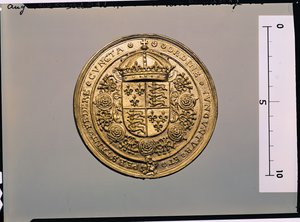 Rewers pieczęci Henryka VIII (1491-1547) (złoto) (awers patrz 183056)