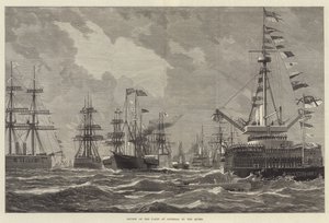 Recenzja Floty w Spithead przez królową (rycina) autorstwa English School