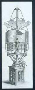Obrotowy aparat dioptryczny do latarni morskiej, z Cyclopaedia of Useful Arts & Manufactures pod redakcją Charlesa Tomlinsona, ok. 1880 r. autorstwa English School