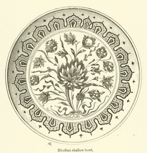 Płytka miska rodyjska (grawerunek) autorstwa English School