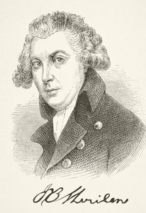 Richard Brinsley Sheridan, z „The National and Domestic History of England” Williama Hickmana Smitha Aubreya (1858-1916), wydana w Londynie, ok. 1890 r. autorstwa English School