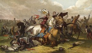 Ryszard III i hrabia Richmond w bitwie pod Bosworth