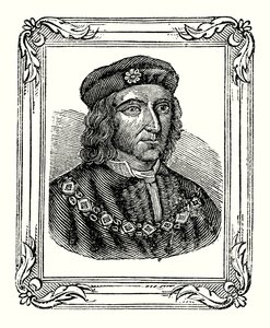 Ryszard III urodził się w 1450, koronowany w 1483, zabity w 1485 (ryty) autorstwa English School