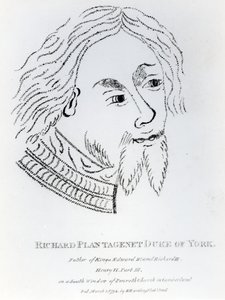 Richard of York, 3. książę Yorku, opublikowany w 1792 (rycina) autorstwa English School