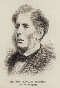 Wielmożny Edward Horsman (rycina) autorstwa English School