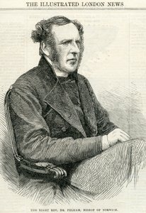 Prawy ks dr Pelham, biskup Norwich z The Illustrated London News 14 października 1865 r autorstwa English School