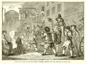 Pieczenie rumsztyku na Fleet Street autorstwa English School