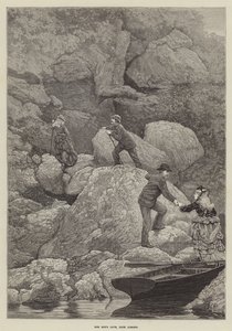 Jaskinia Roba Roya, Loch Lomond (grawerowanie) autorstwa English School