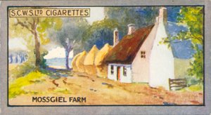 Robert Burns: Farma Mossgiel (kolorowa litografia) autorstwa English School