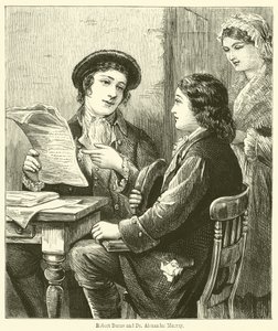 Robert Burns i dr Alexander Murray (grafika) autorstwa English School
