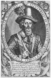 Robert Devereux, 2nd Earl of Essex (engraving) autorstwa English School