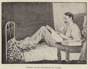 Robert Louis Stevenson w pracy autorstwa English School