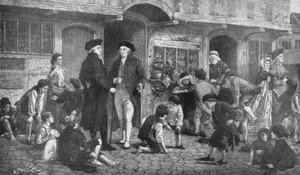 Robert Raikes, założyciel szkółek niedzielnych i dom, w którym odbyła się pierwsza szkółka niedzielna? autorstwa English School