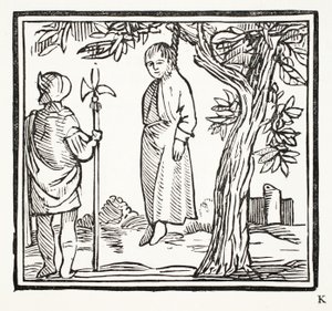 Robert się wiesza, ilustracja z książki Rozdział XVIII w. Johna Ashtona, wyd. 1882 autorstwa English School