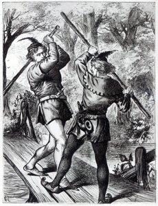 Robin Hood i Mały John autorstwa English School
