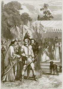 Robin Hood i królowa Katarzyna autorstwa English School