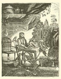 Robinson Crusoe (drzewryt) autorstwa English School