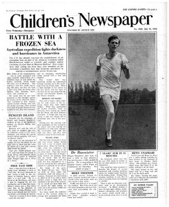 Roger Bannister, pierwsza strona "The Children
