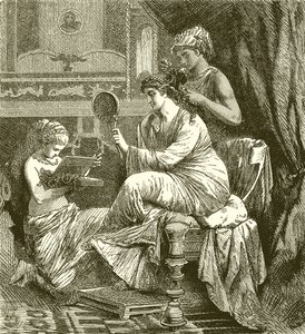 Rzymska dama w swojej toalecie autorstwa English School