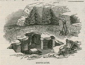 Willa rzymska odkryta na Lower Thames Street w Londynie: Hypocaust autorstwa English School